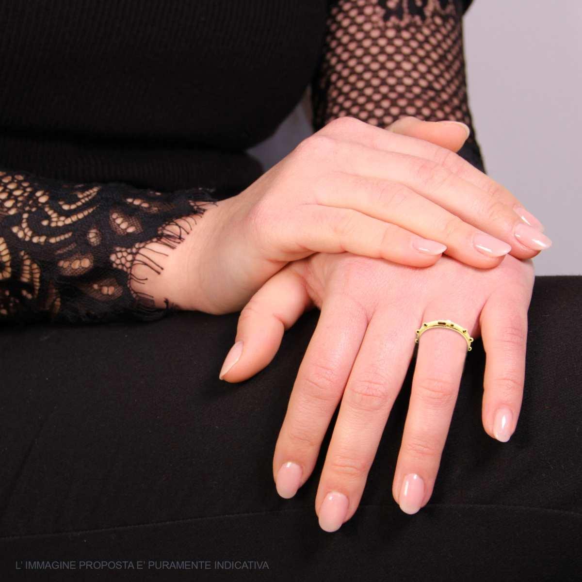 Fedina Rosario in Argento 925 placcato Oro