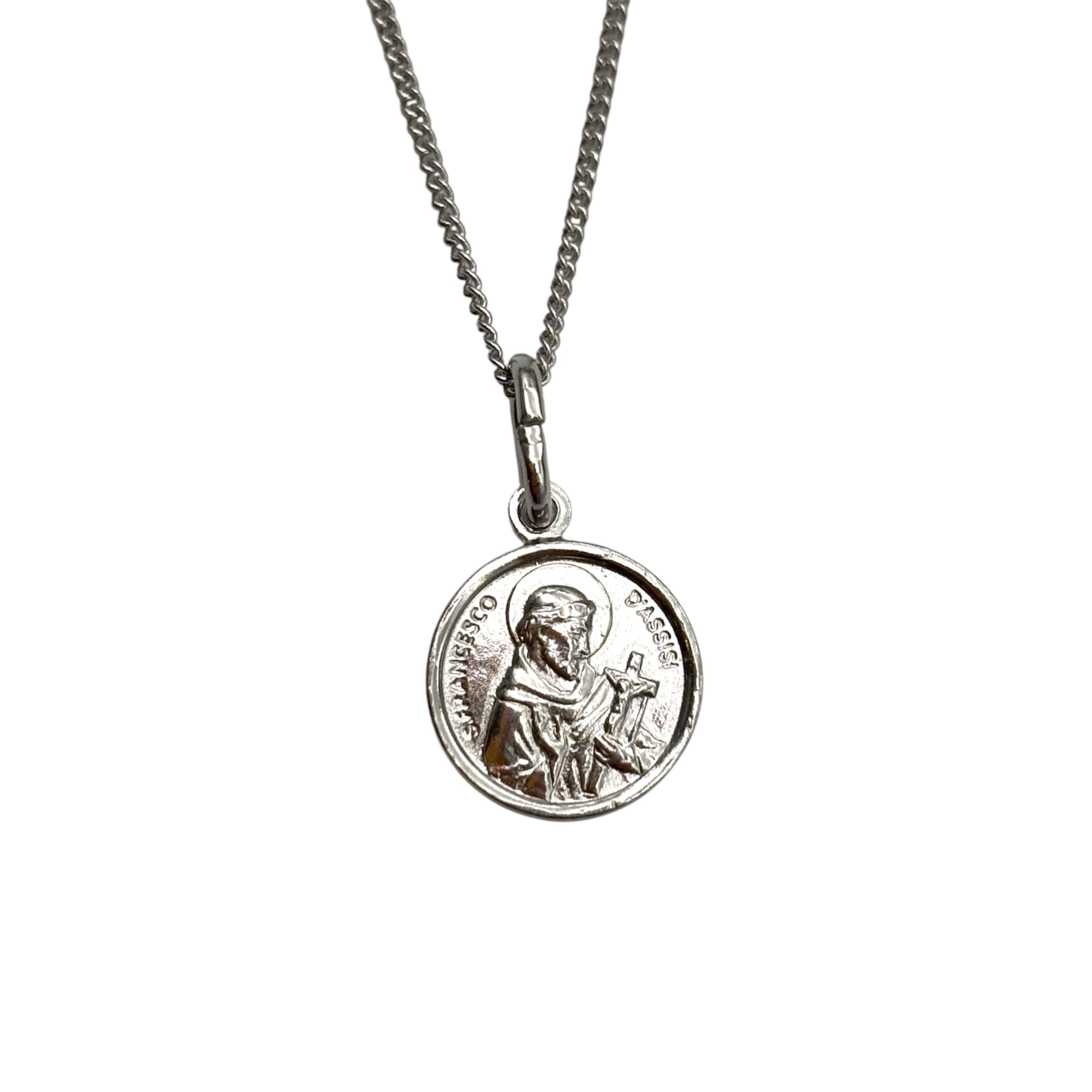 Collana con ciondolo in Argento 925 - San Francesco d’Assisi