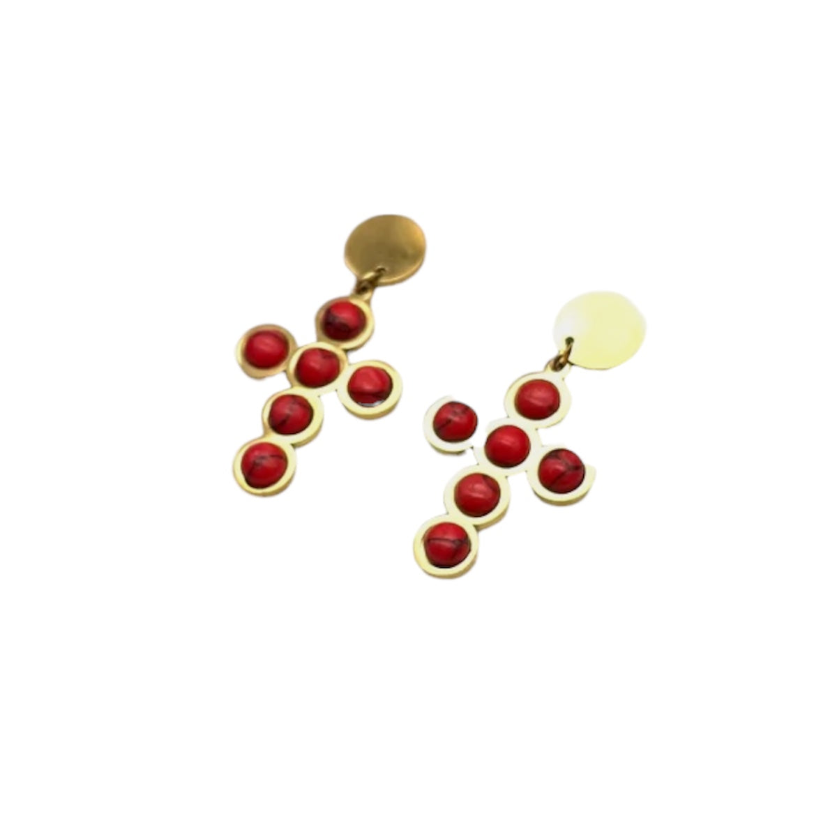 Orecchini in acciao - Crux Rubra