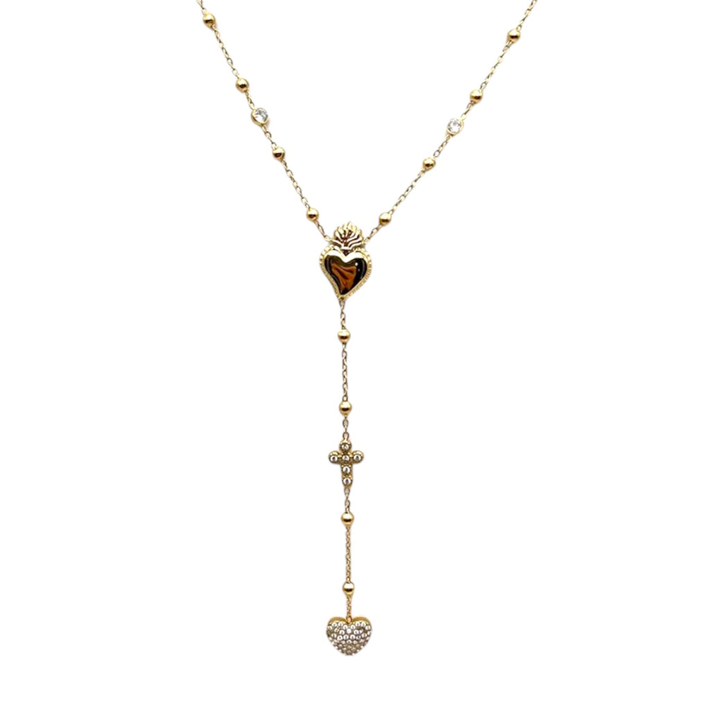 Rosario collana Sacro Cuore – Acciaio inox