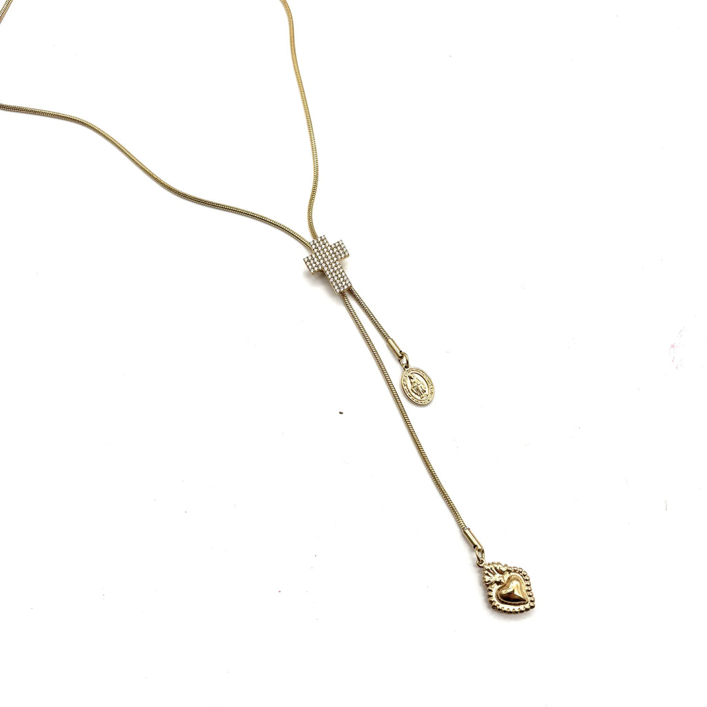 Collana Scorrevole Croce – Gold