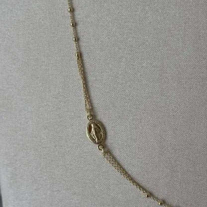 Collana Rosario Argento 925 Placcato Oro