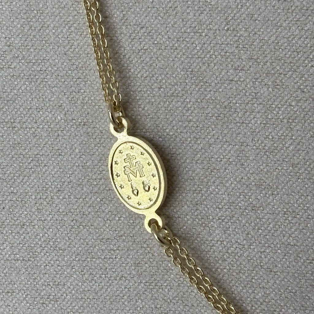 Collana Rosario Argento 925 Placcato Oro