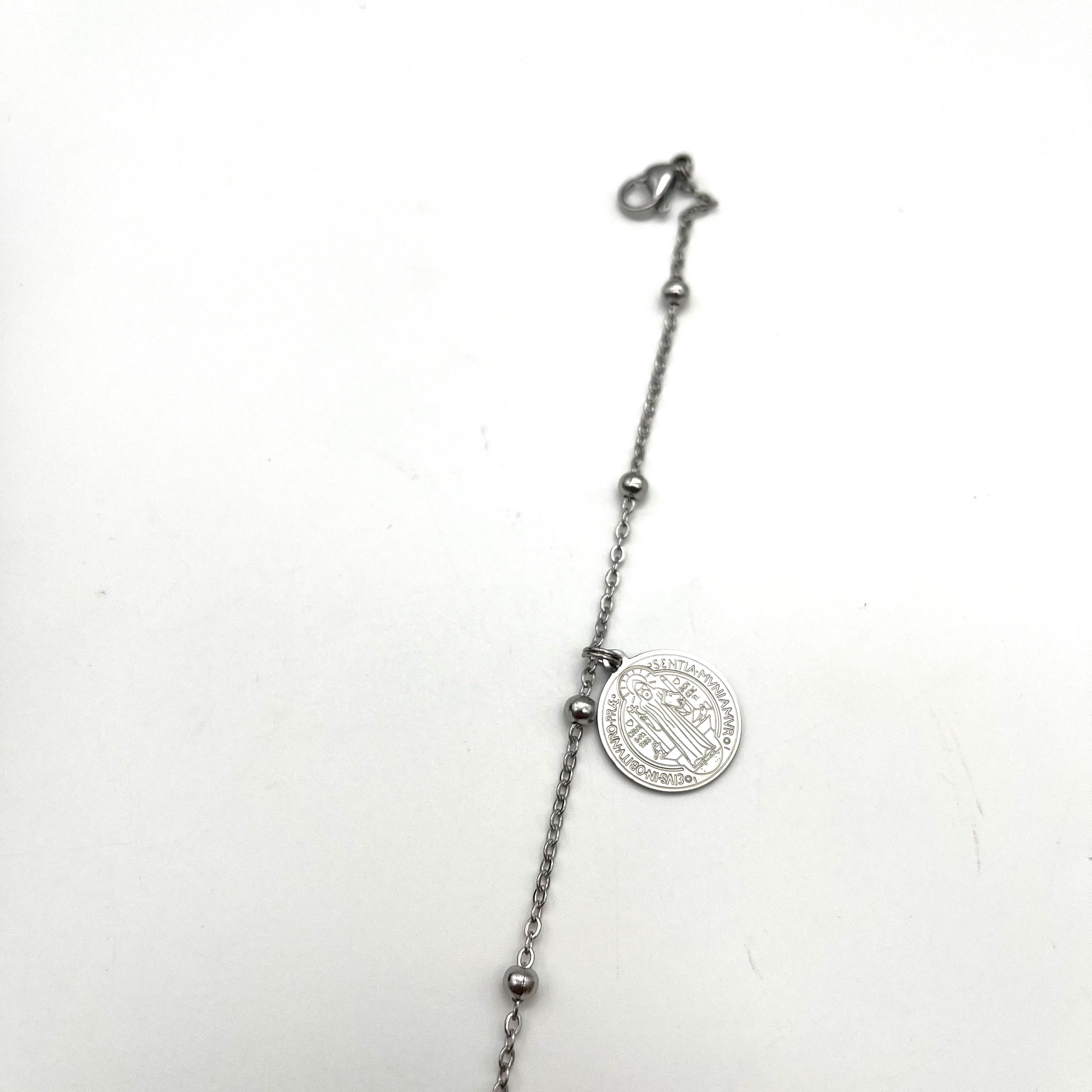Bracciale San Benedetto in Acciaio – Fides et Protectio