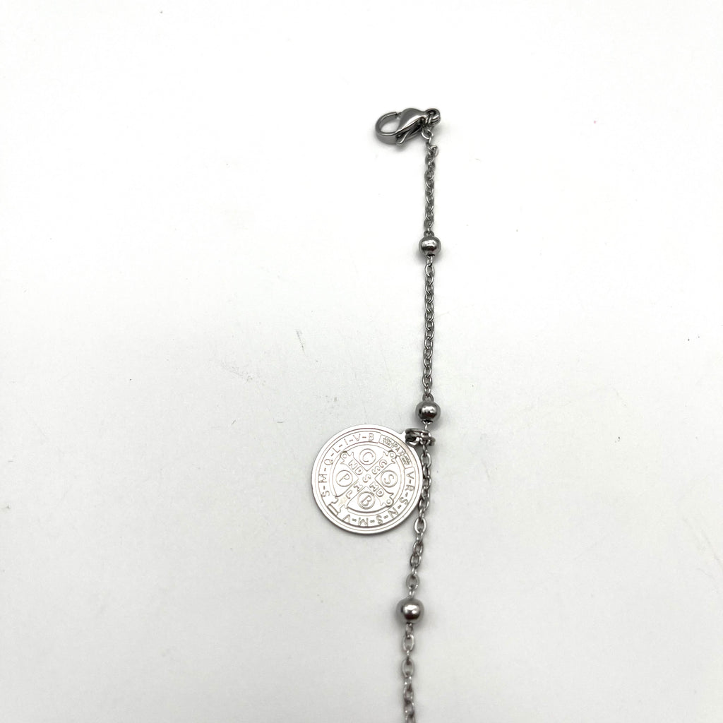 Bracciale San Benedetto in Acciaio – Fides et Protectio