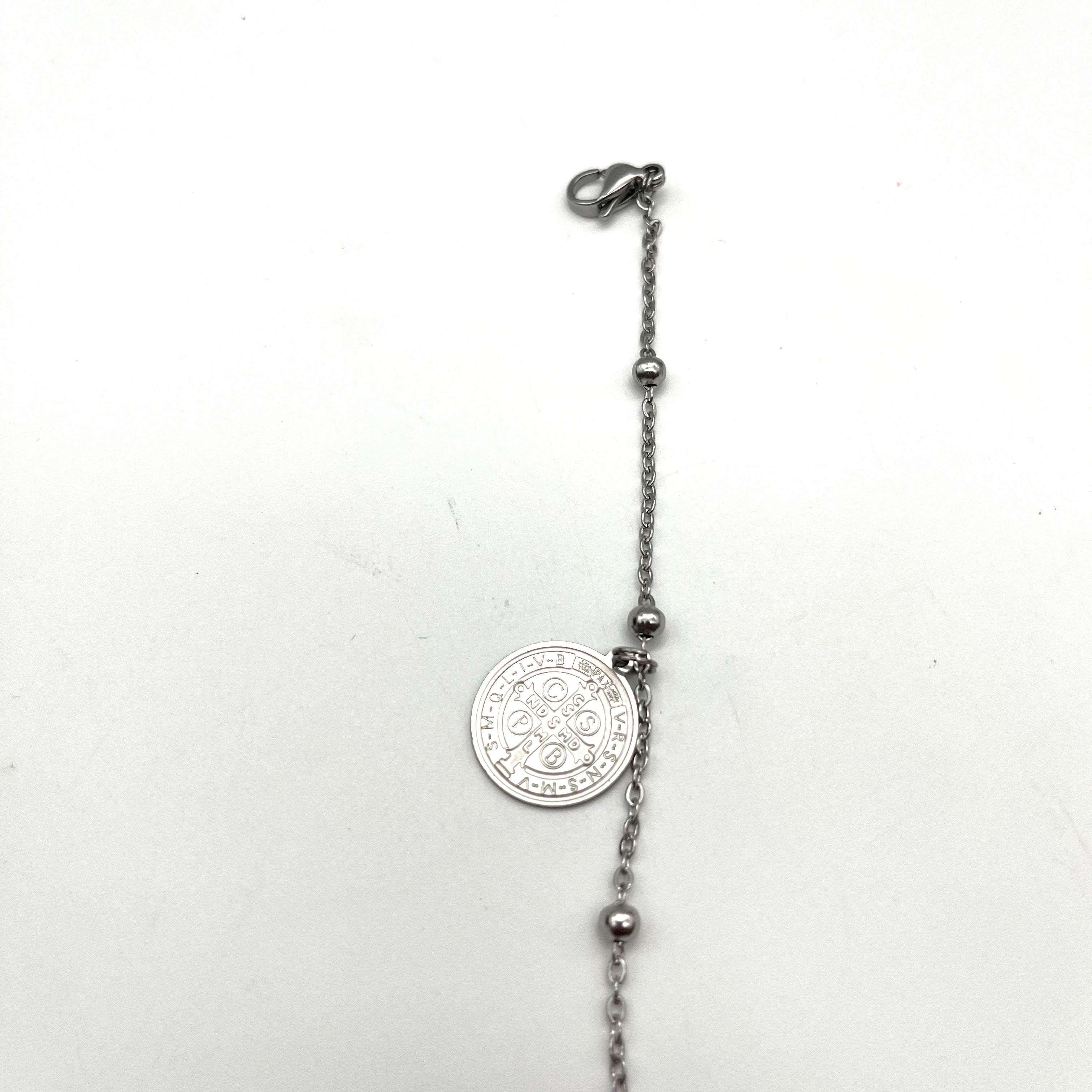 Bracciale San Benedetto in Acciaio – Fides et Protectio