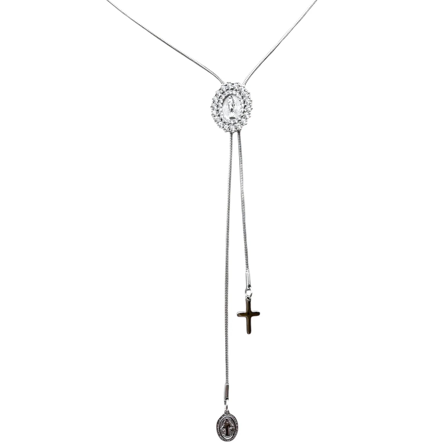 Collana Scorrevole Medaglia Miracolosa – Silver