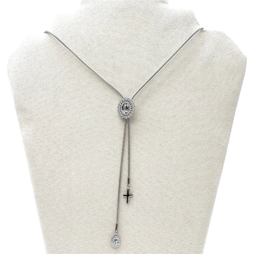 Collana Scorrevole Medaglia Miracolosa – Silver