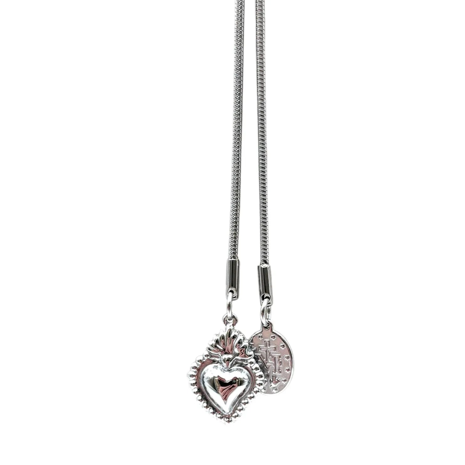 Collana Scorrevole Croce – Silver