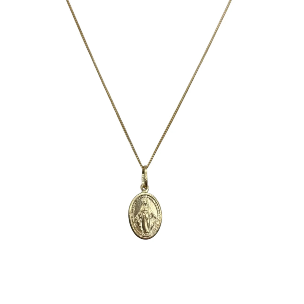 Collana Medaglia Miracolosa - Argento 925 galvanica Oro