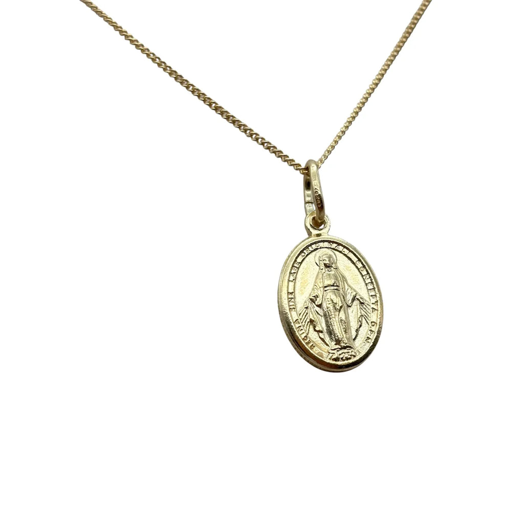 Collana Medaglia Miracolosa - Argento 925 galvanica Oro