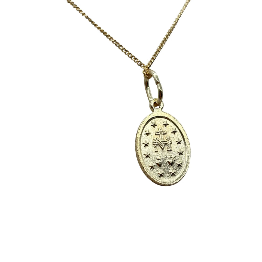 Collana Medaglia Miracolosa - Argento 925 galvanica Oro